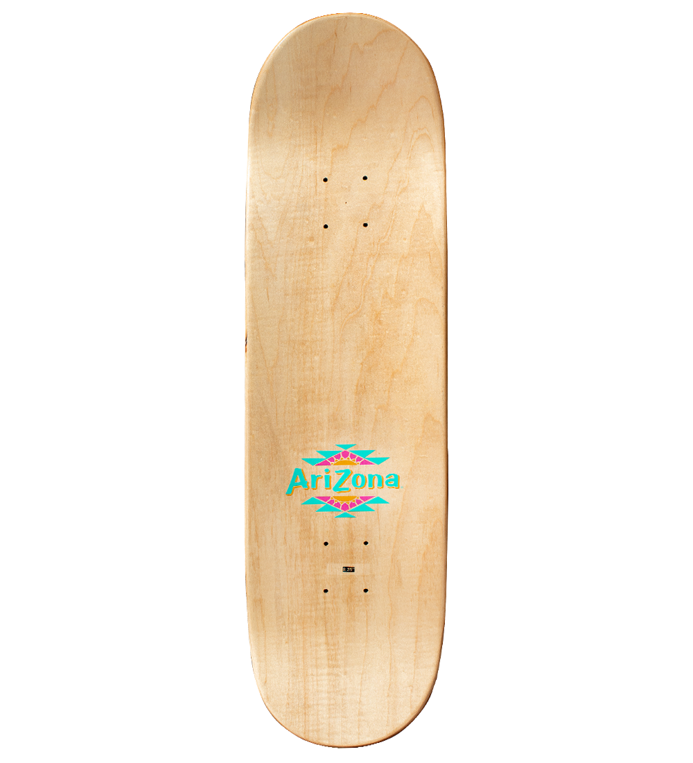 Teal & Pink Cartoon Blossom Skateboard Deck