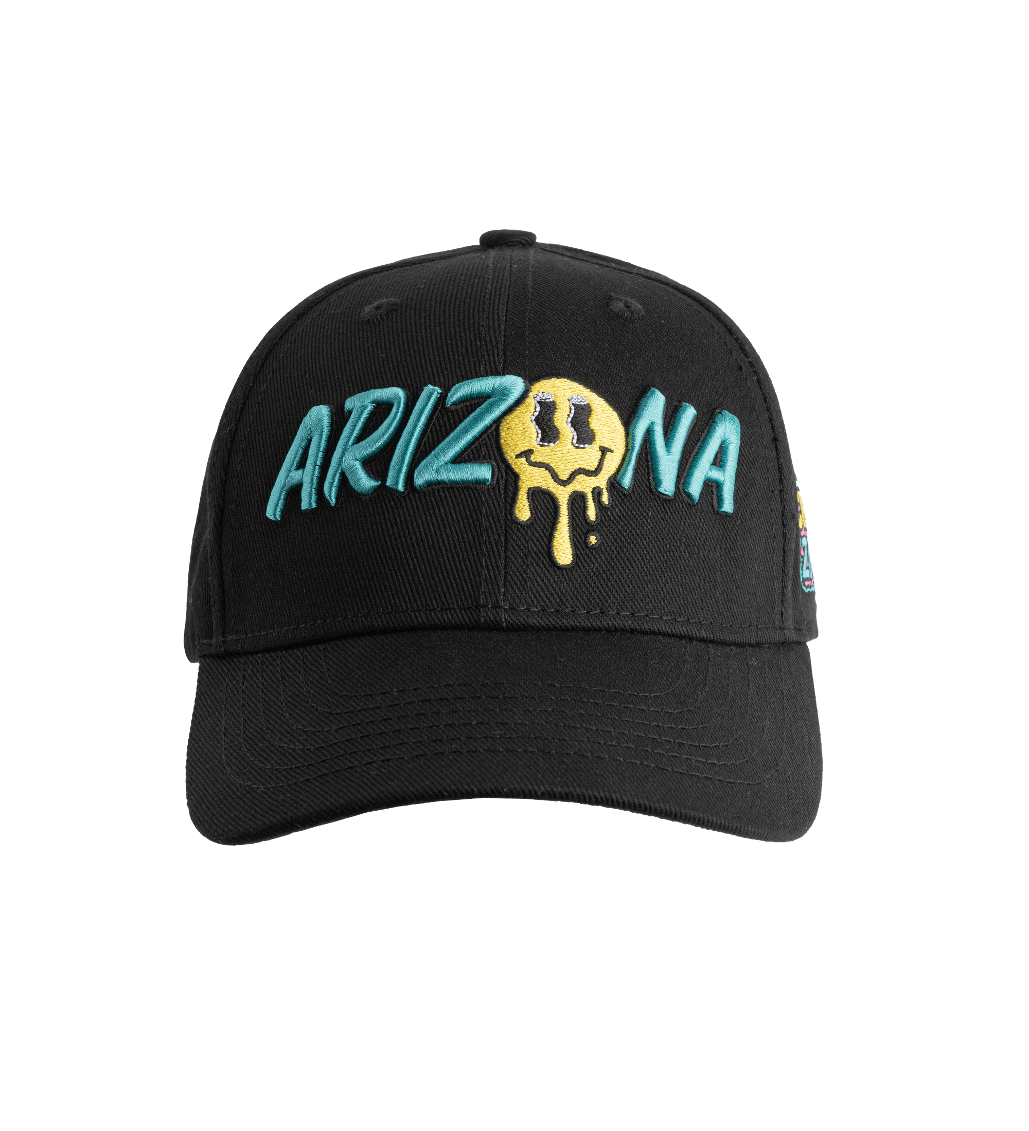 Black & Teal Club 'Zona Drippy Smiley Snapback Hat