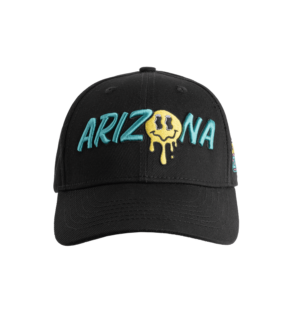 Black & Teal Club 'Zona Drippy Smiley Snapback Hat
