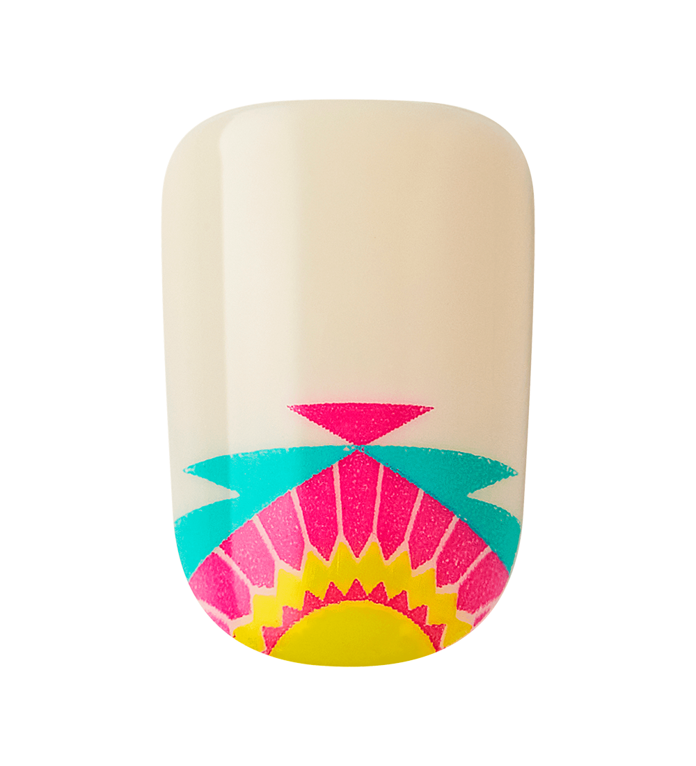 Teal & White Checkerboard Press-On Nails