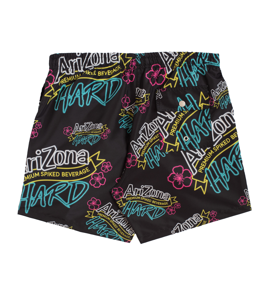 AriZona Hard Black Swim Trunks