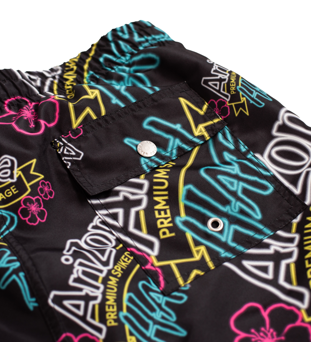 AriZona Hard Black Swim Trunks