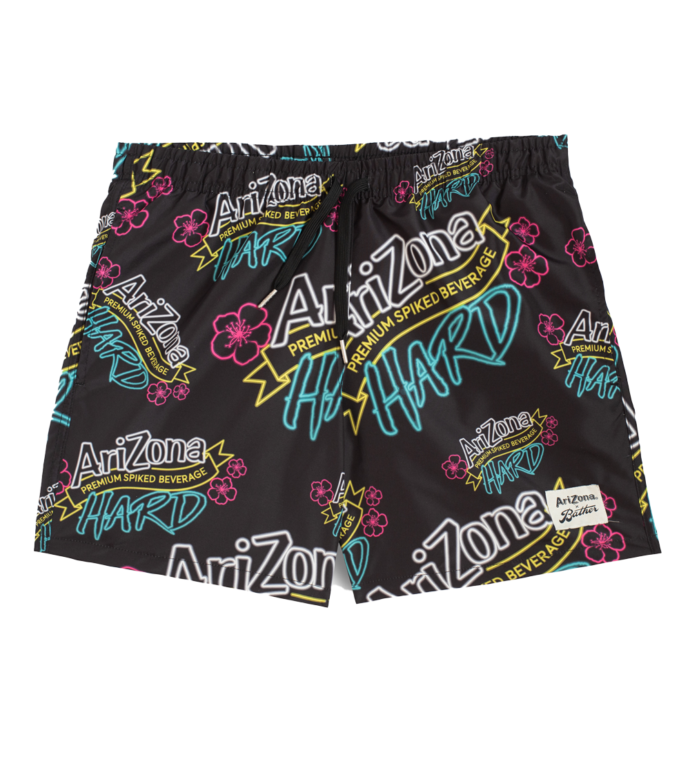 AriZona Hard Black Swim Trunks