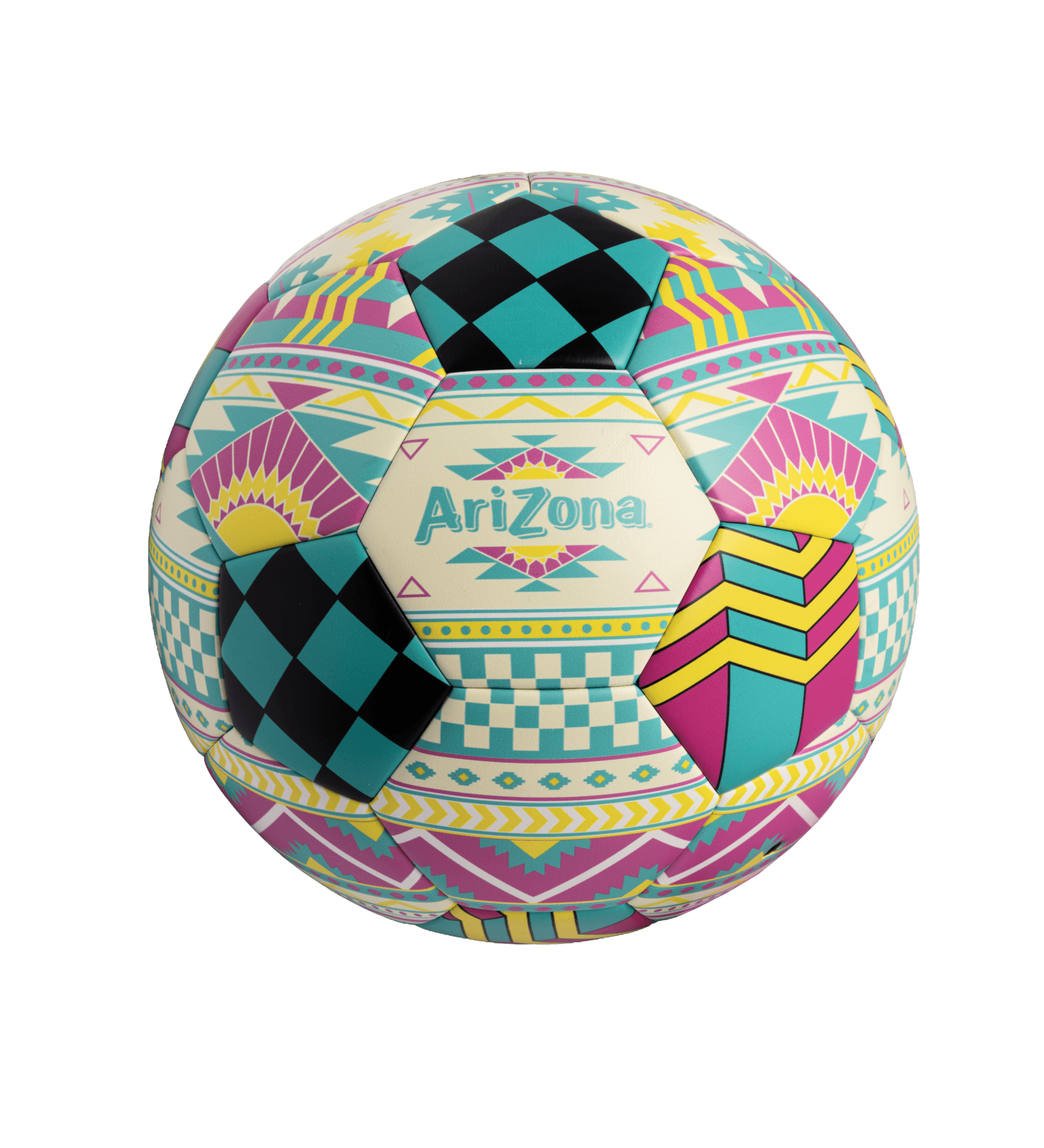 Teal Multi-Print Soccer Ball