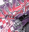 White & Purple Race Car T-Shirt