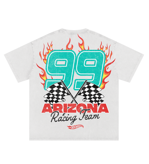 White & Teal 99 Racing Team T-Shirt