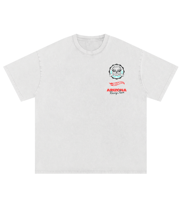 White & Teal 99 Racing Team T-Shirt