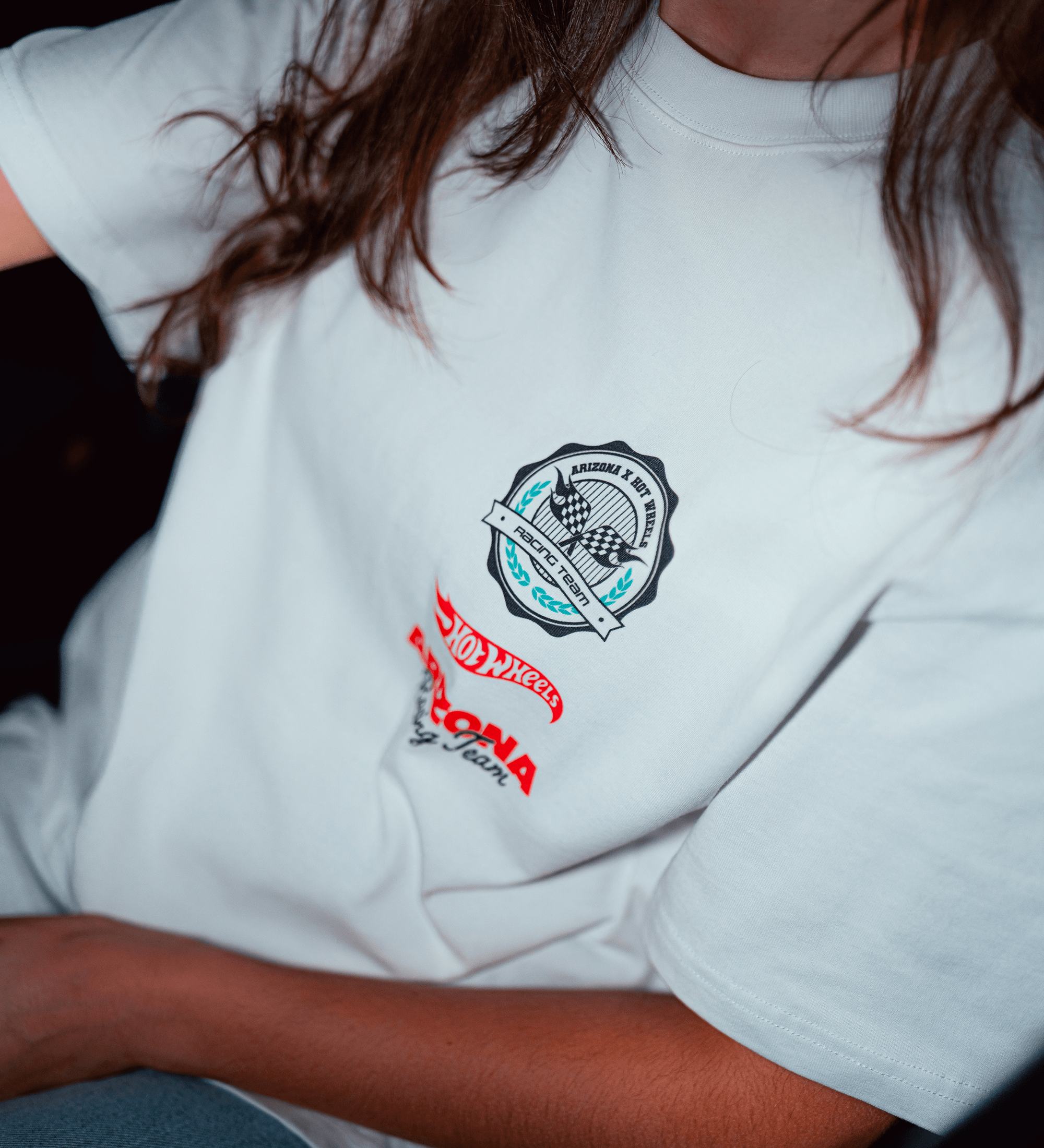 White & Teal 99 Racing Team T-Shirt