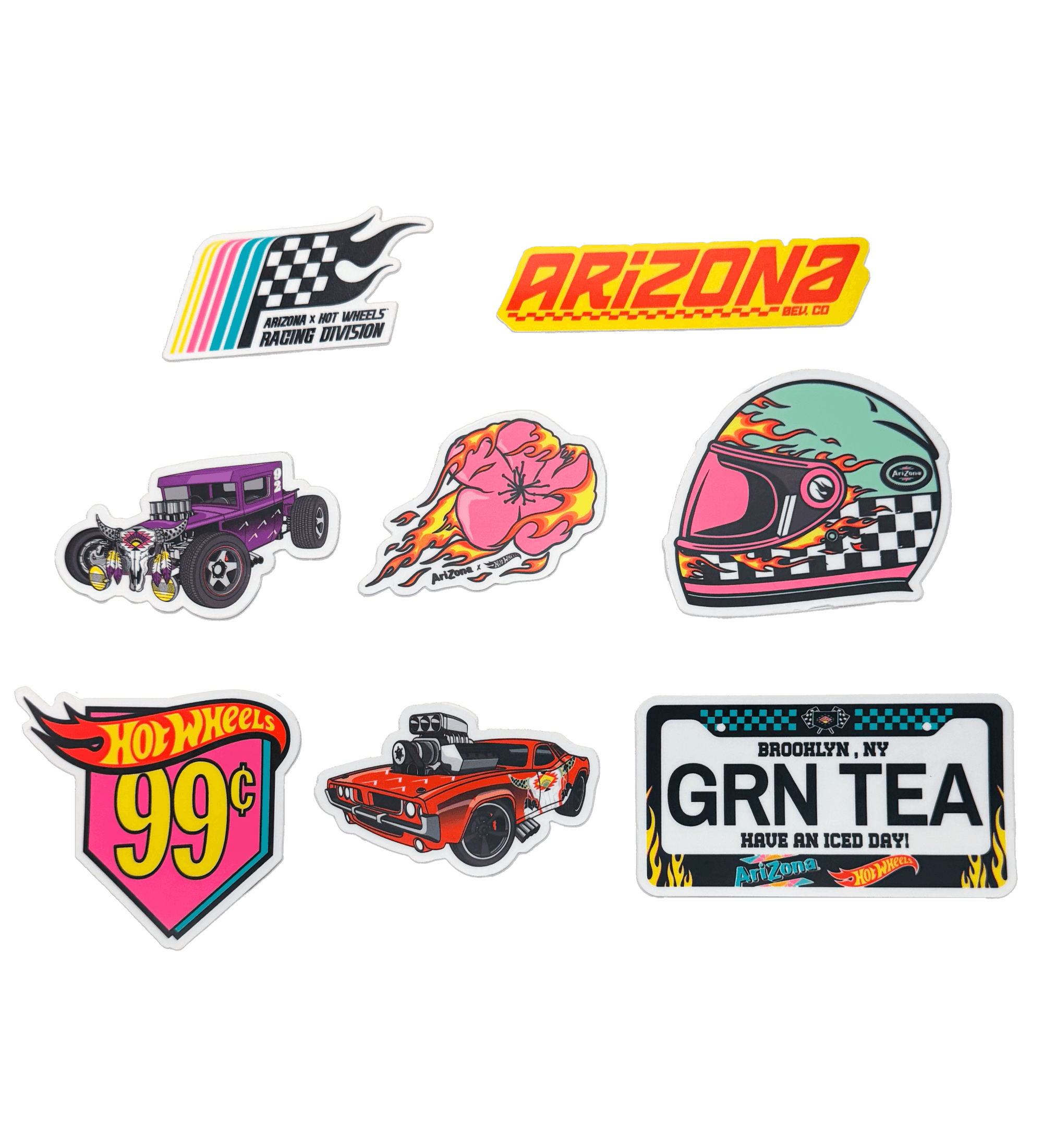 8-Piece Hot Wheels Sticker Set