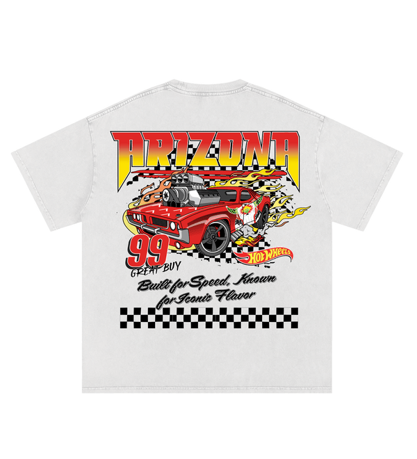 White & Red Race Car T-Shirt