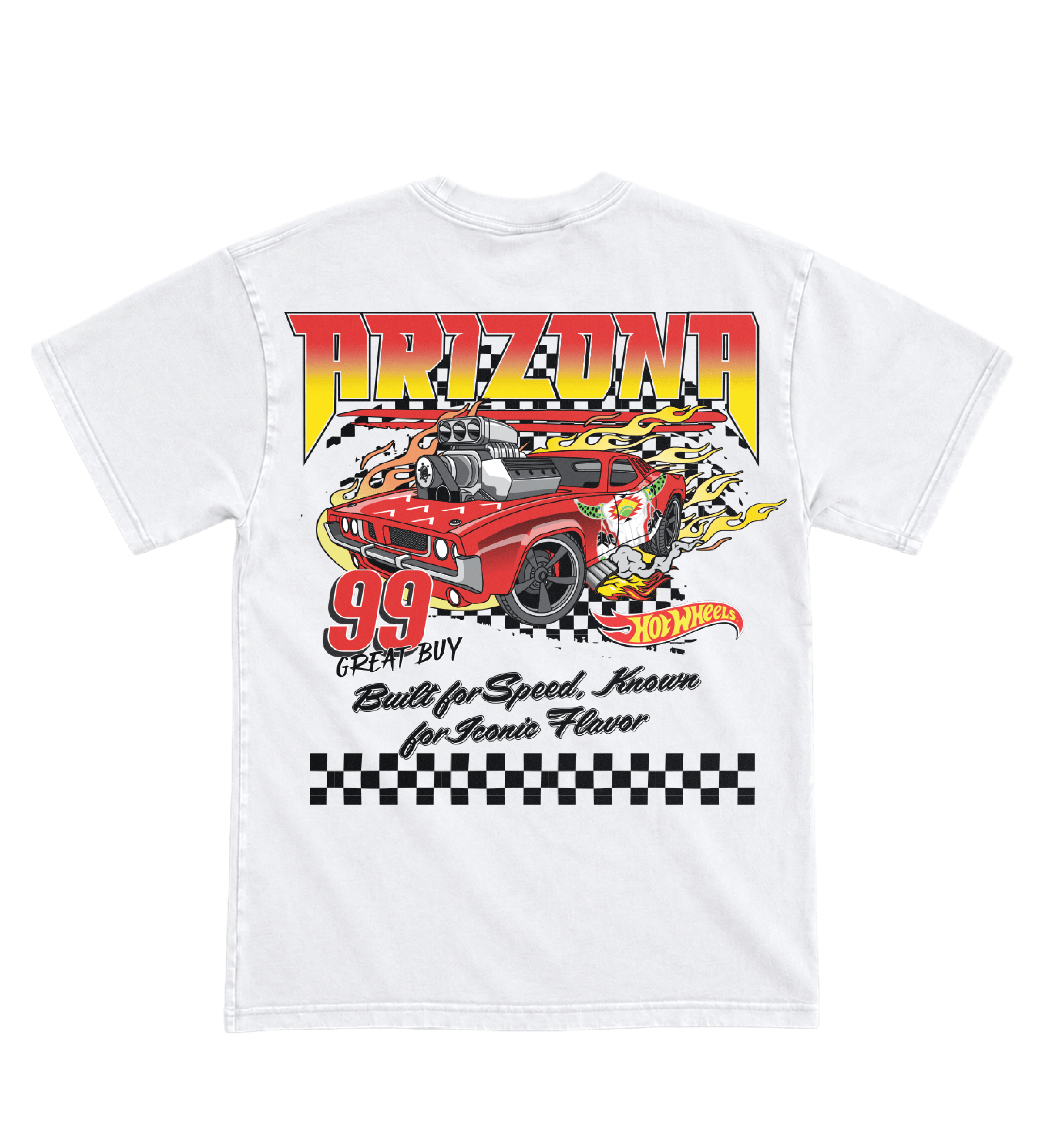 White & Red Race Car T-Shirt – DrinkAriZona