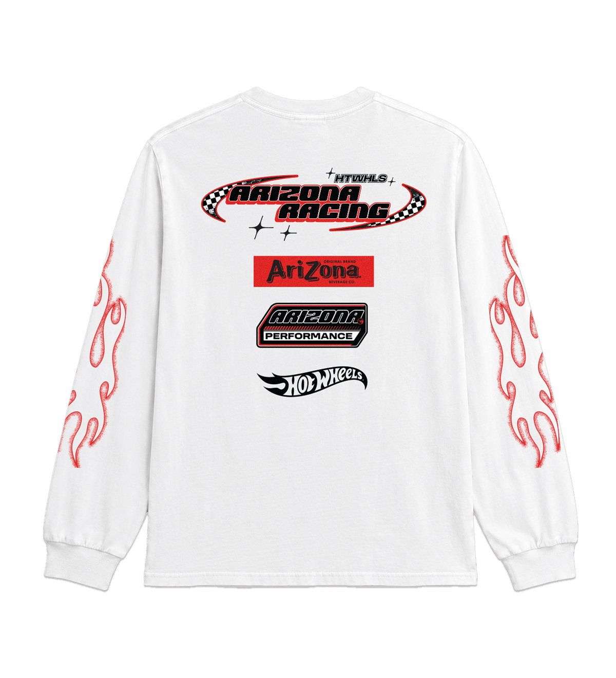 White Racing Long-Sleeve T-Shirt