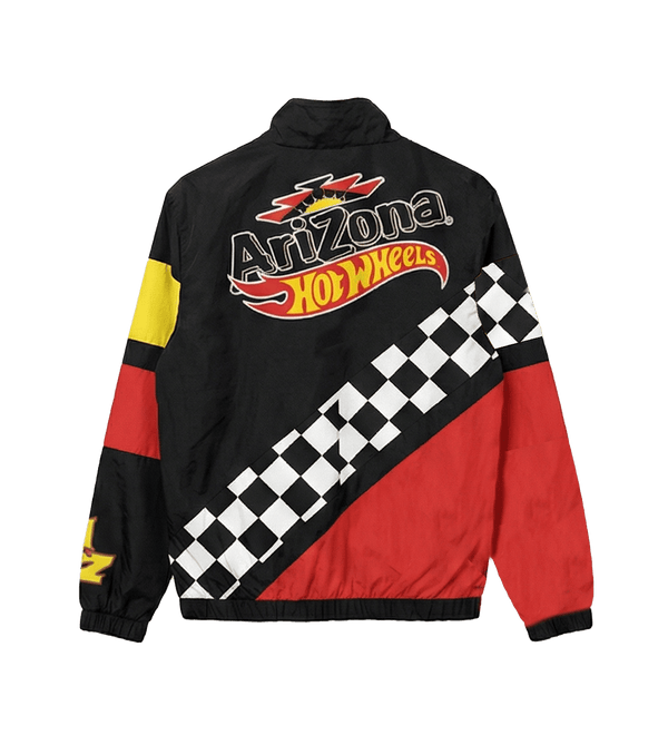 Black & Red Checkerboard Windbreaker Jacket