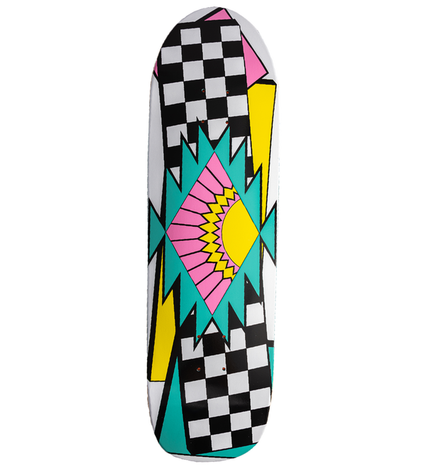 Black Split Sun Skateboard Deck
