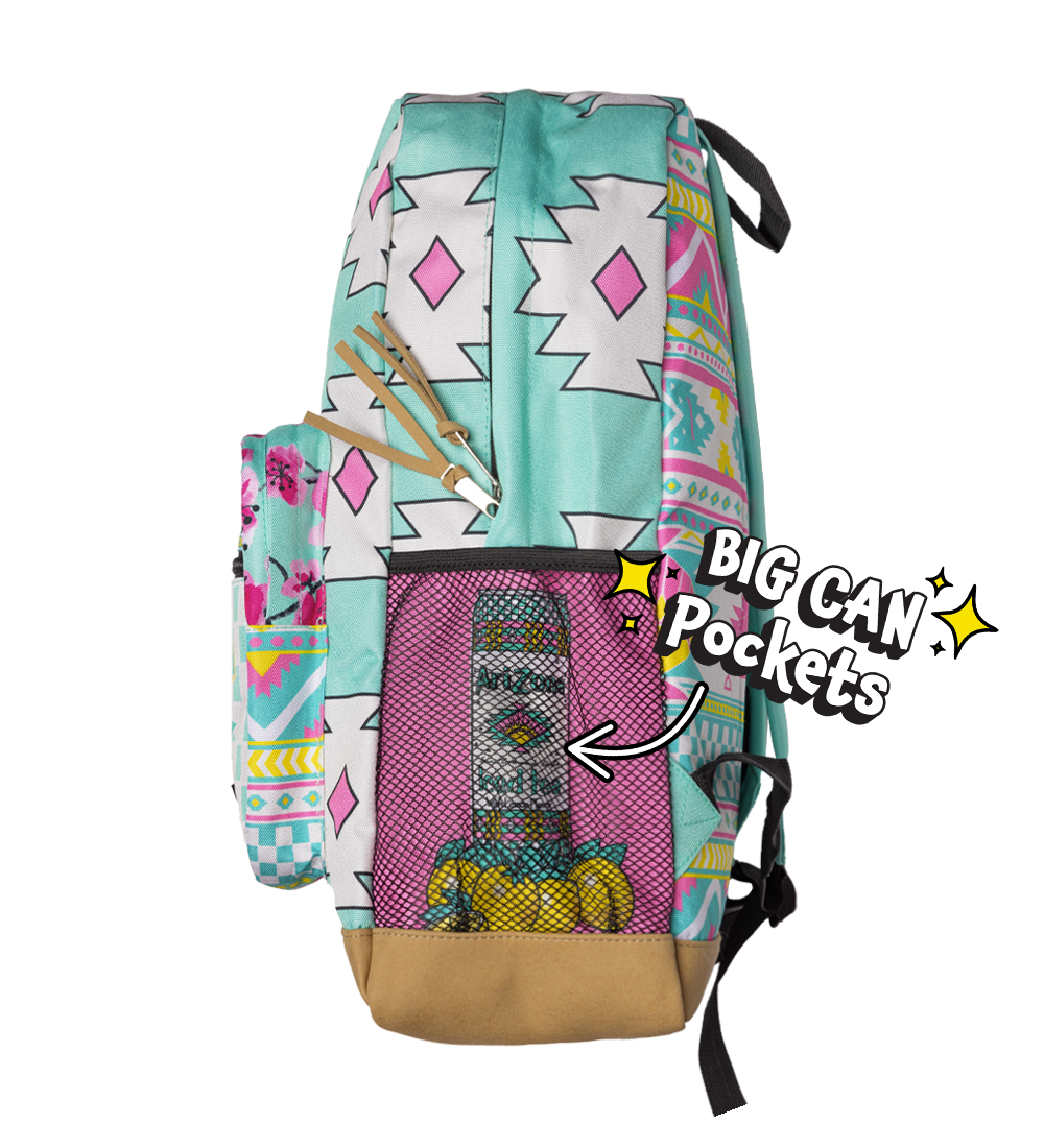 Teal Patchwork Backpack