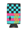 Teal & Black Geometric Neoprene Big Can Sleeve