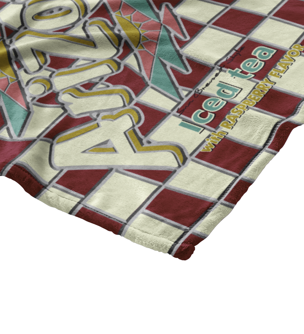 Raspberry Iced Tea Blanket Corner Shot