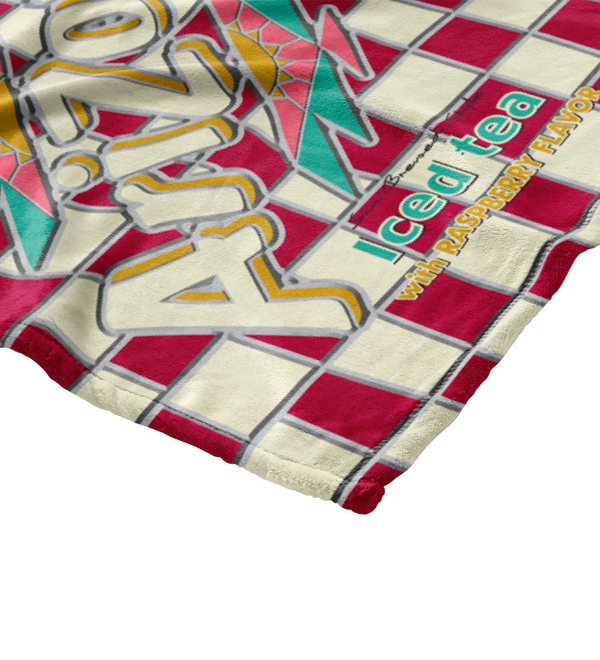 Raspberry Iced Tea Blanket Corner Shot