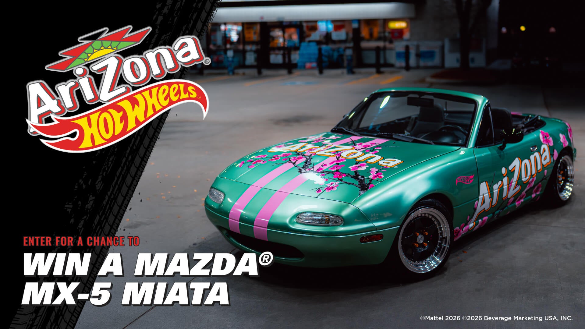 ホットウィール　アリゾナグリーンティー　Arizona MAZDA MIATA AriZona x Hot Wheels Giveaway – DrinkAriZona