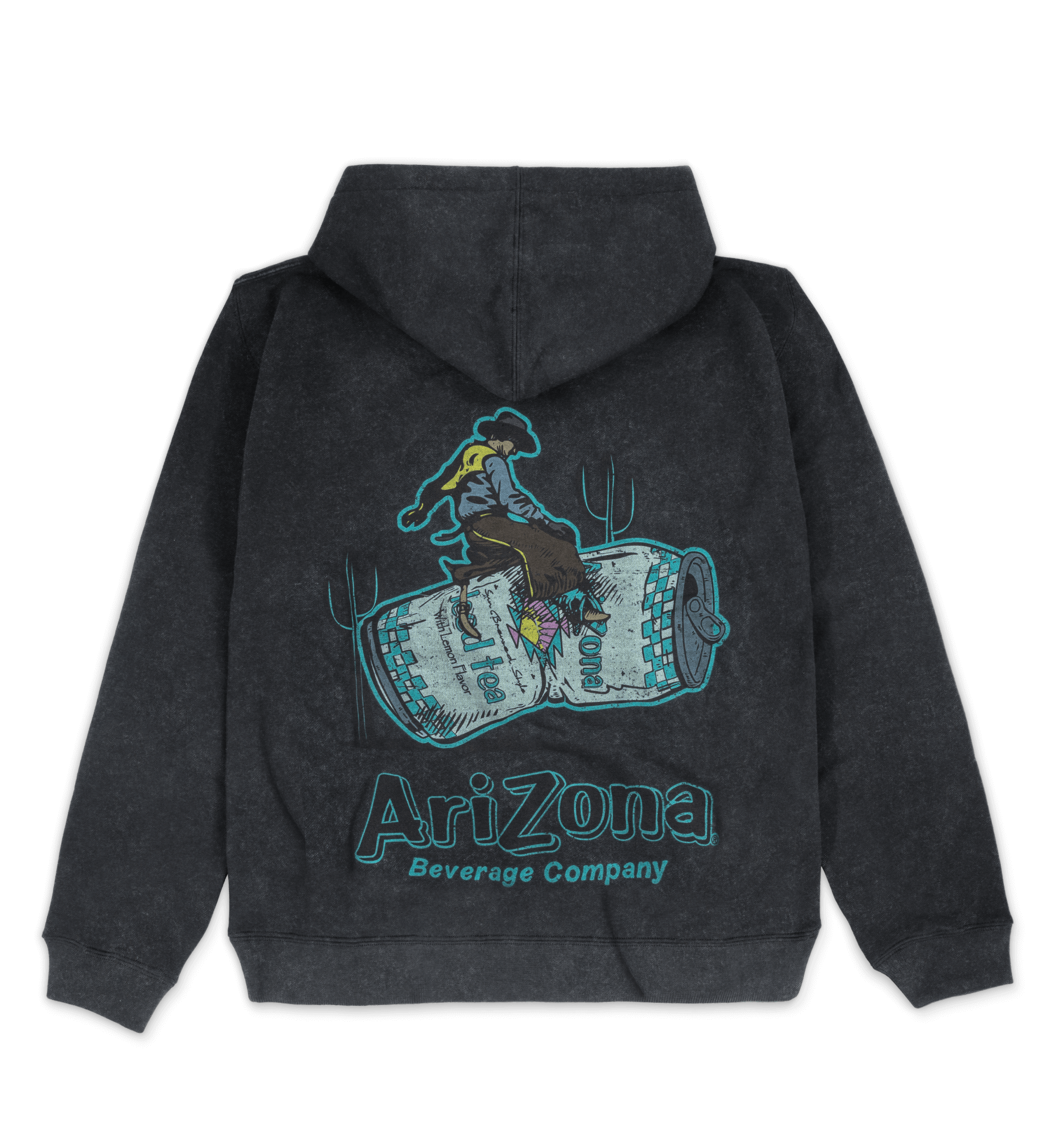 Black Cowboy Hoodie Back Image