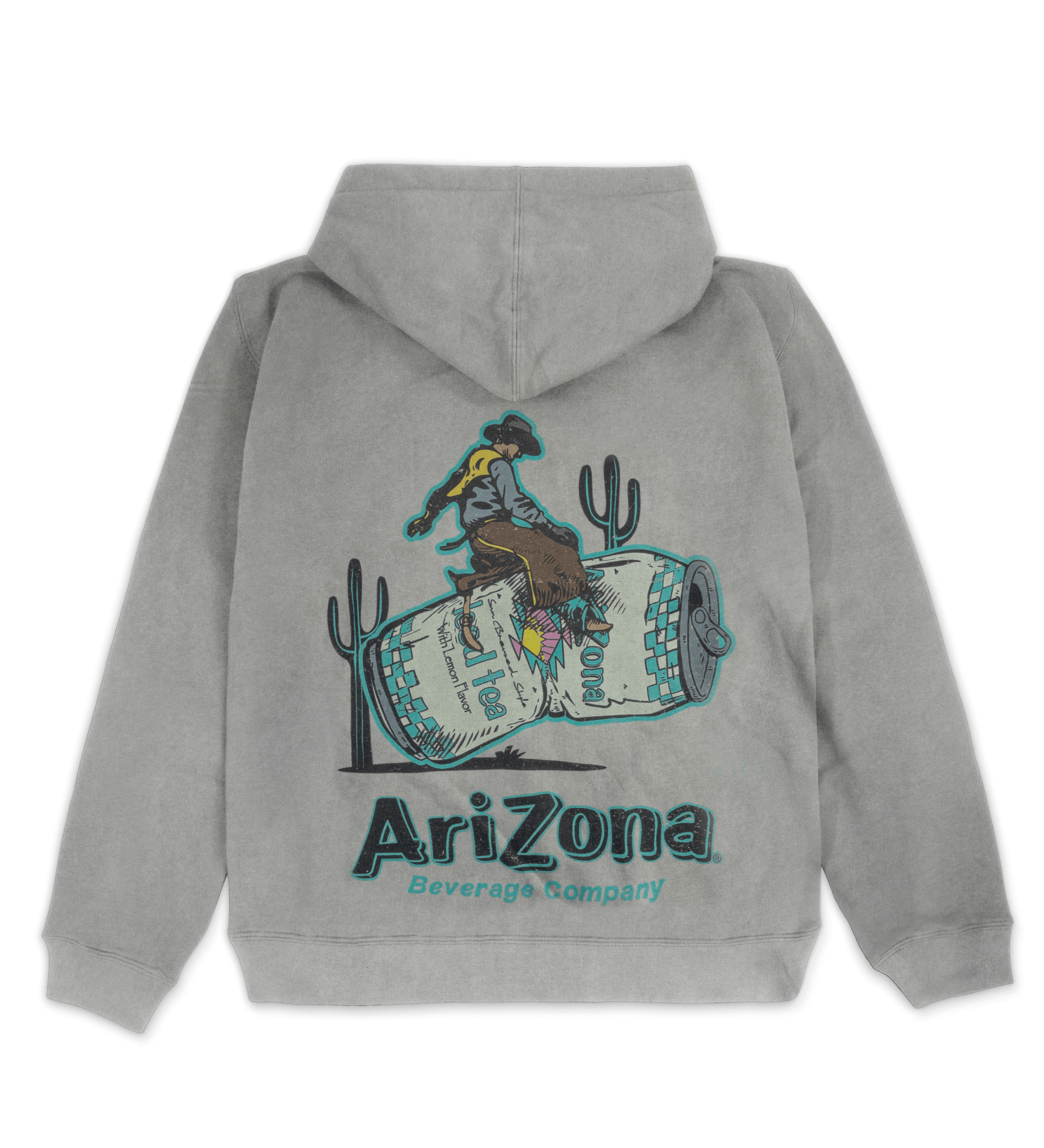 Back Grey Cowboy Hoodie Image