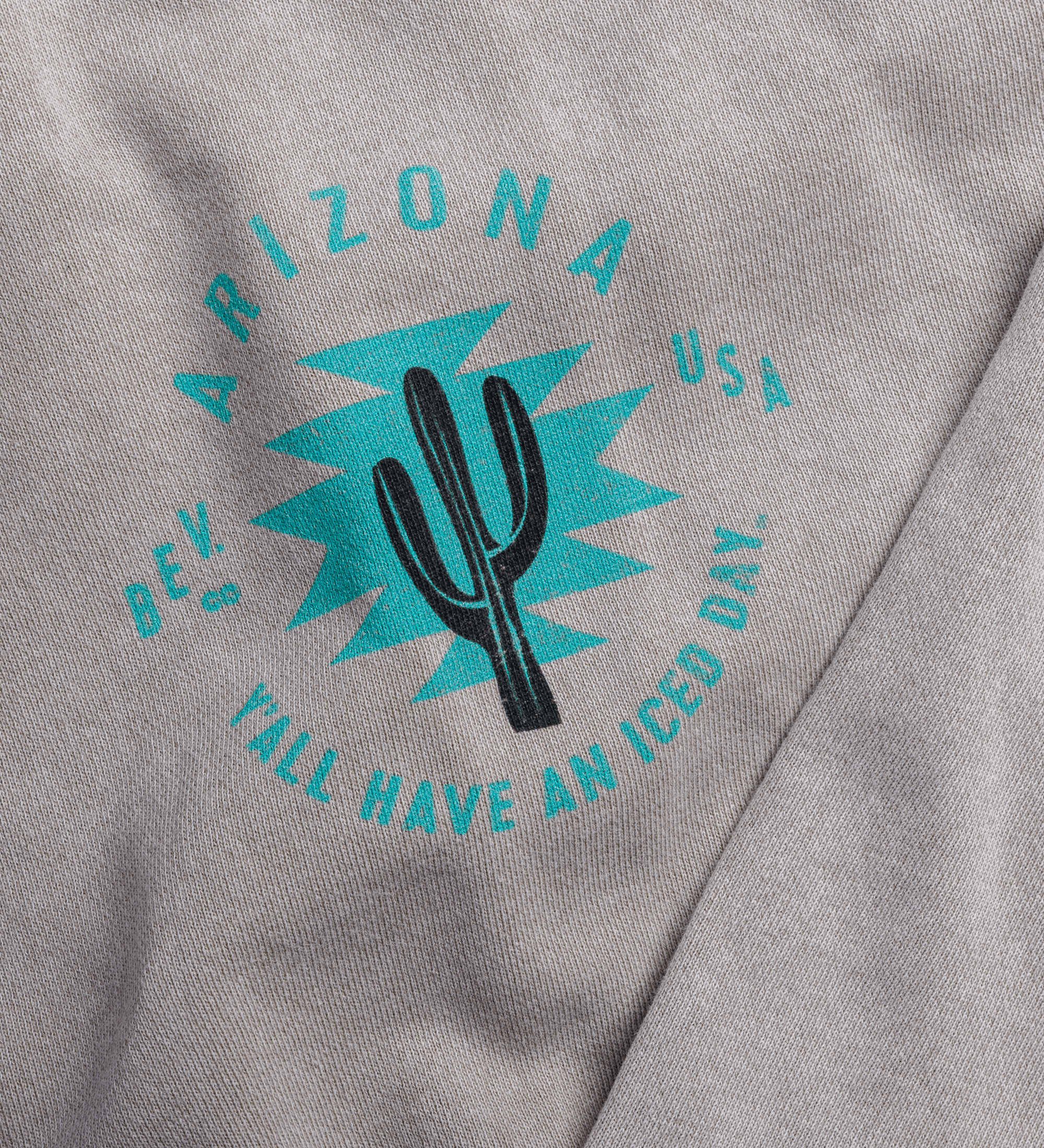 Grey Cowboy Hoodie Close-up Front Image