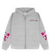 Grey AriZona Cherry Blossom Zip Up Hoodie Front Image