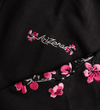 Black AriZona Cherry Blossom Zip Up Hoodie Close-up Front Image