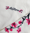 Ivory AriZona Cherry Blossom Close-up Zip Up Hoodie Front Image