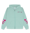 Teal AriZona Cherry Blossom Zip Up Hoodie