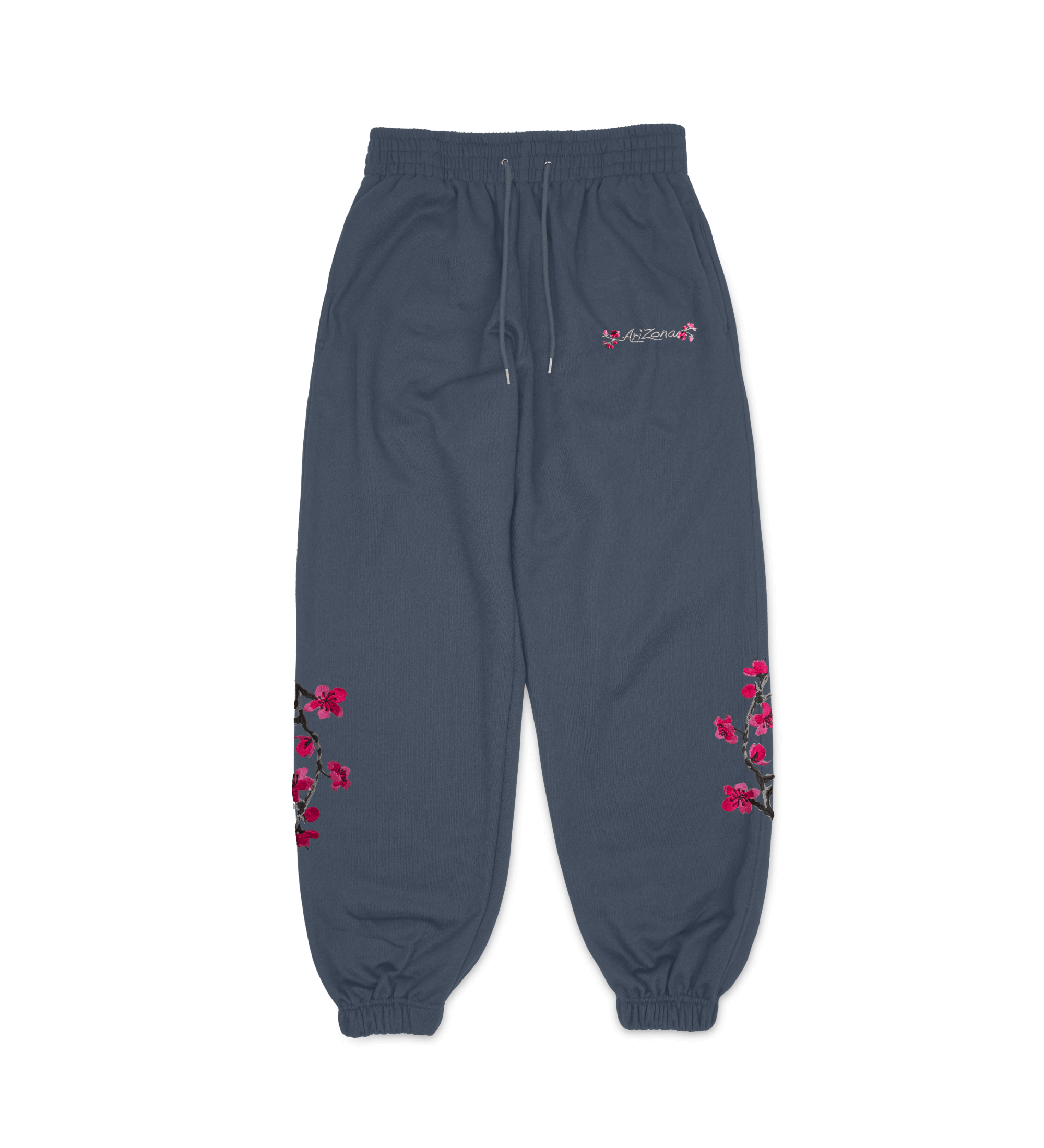 Navy Cherry Blossom Sweatpants Front Image