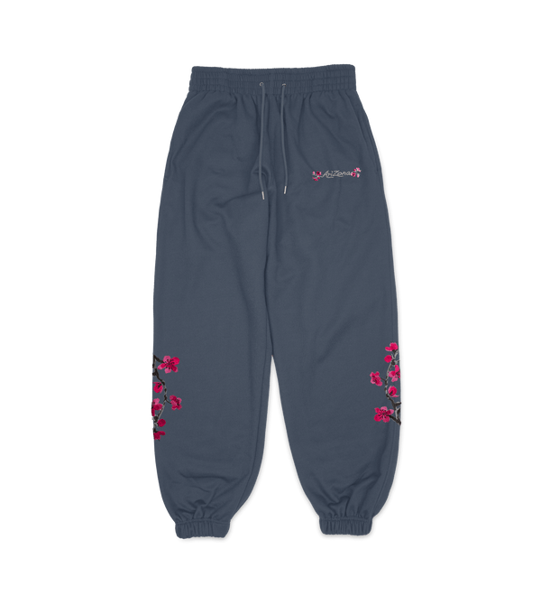 Navy Cherry Blossom Sweatpants Front Image
