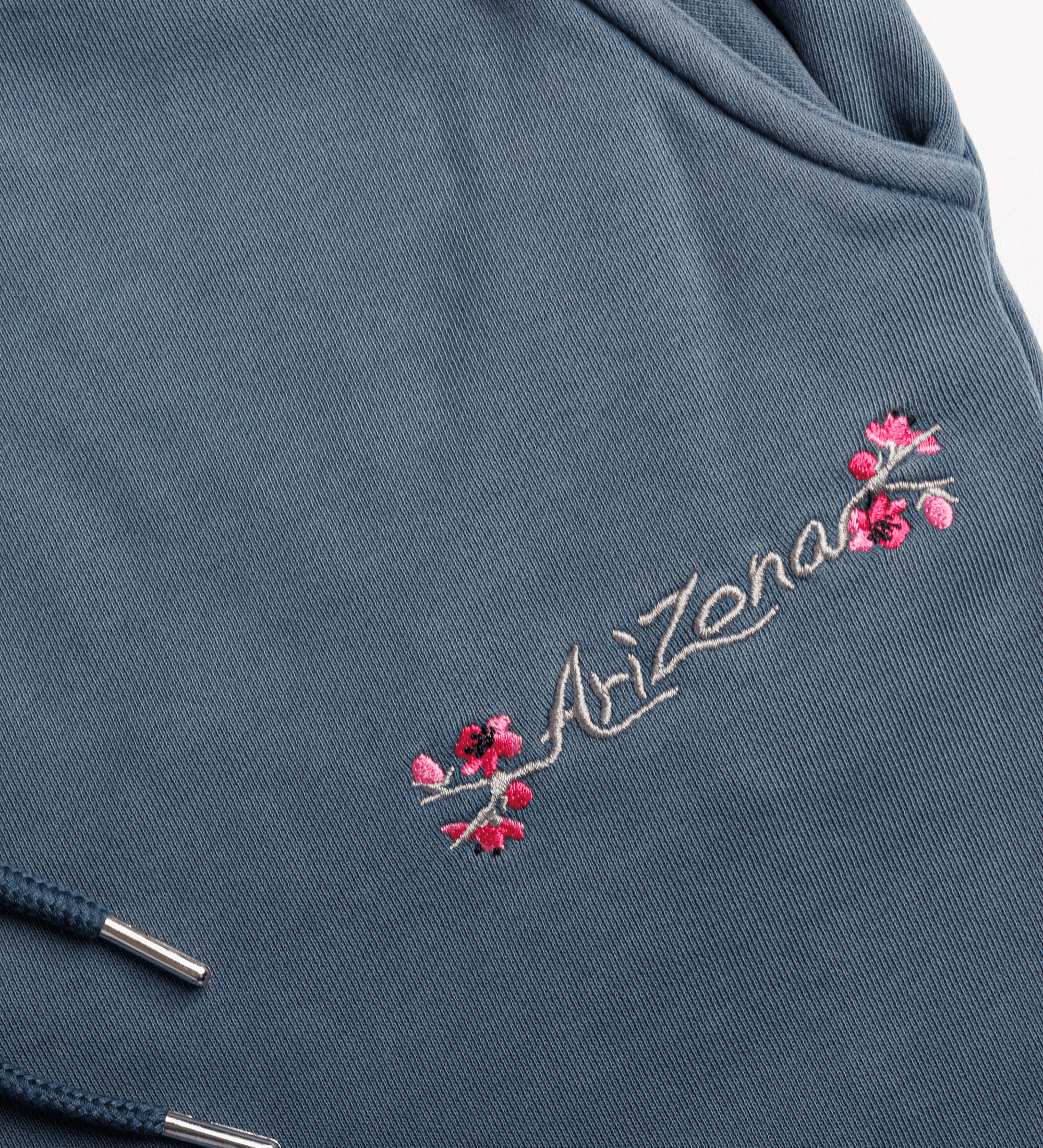 Navy Cherry Blossom Sweatpants Close-up Front Image