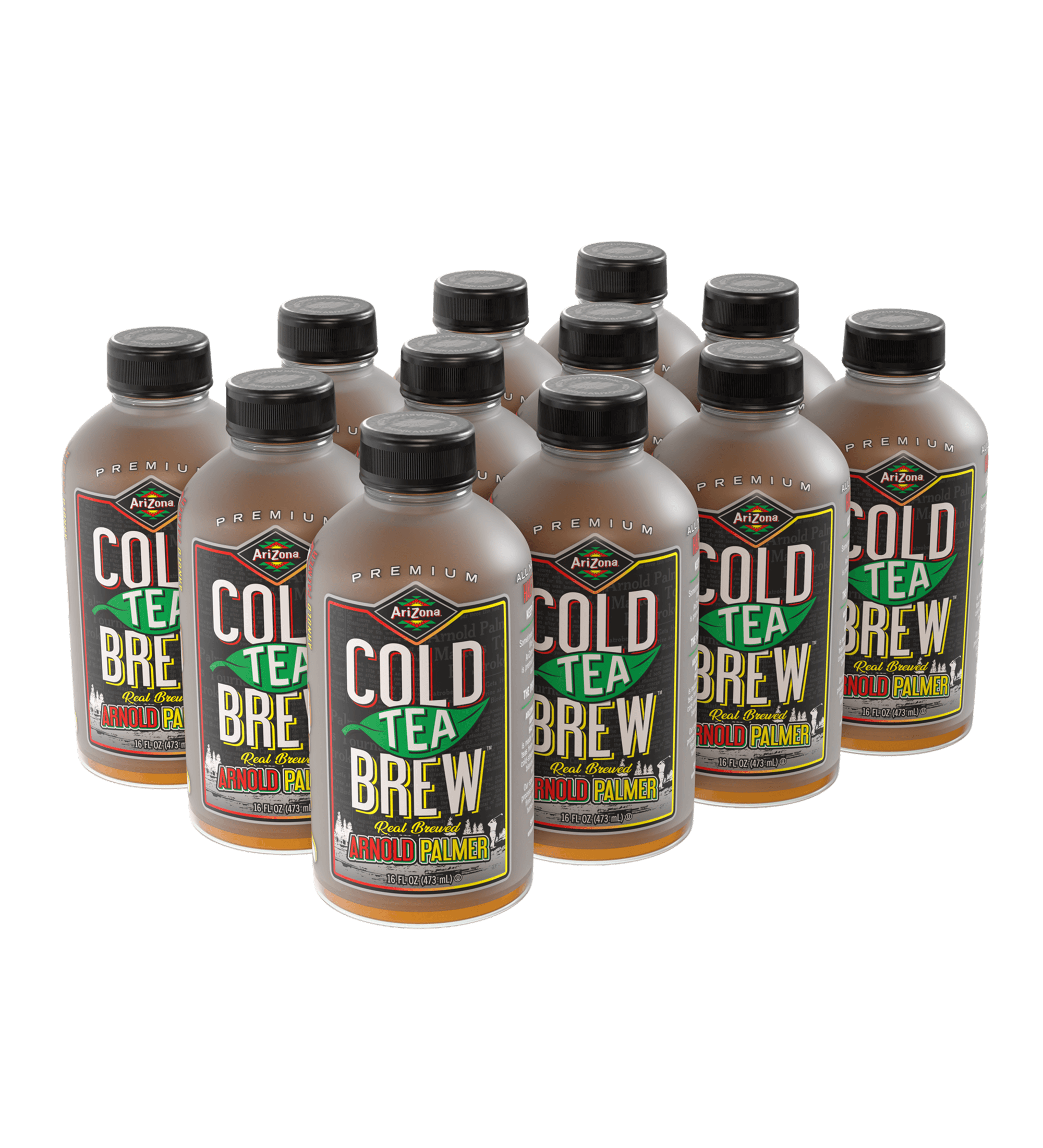Multiple bottles of AZ Arnold Palmer Cold Tea Brew