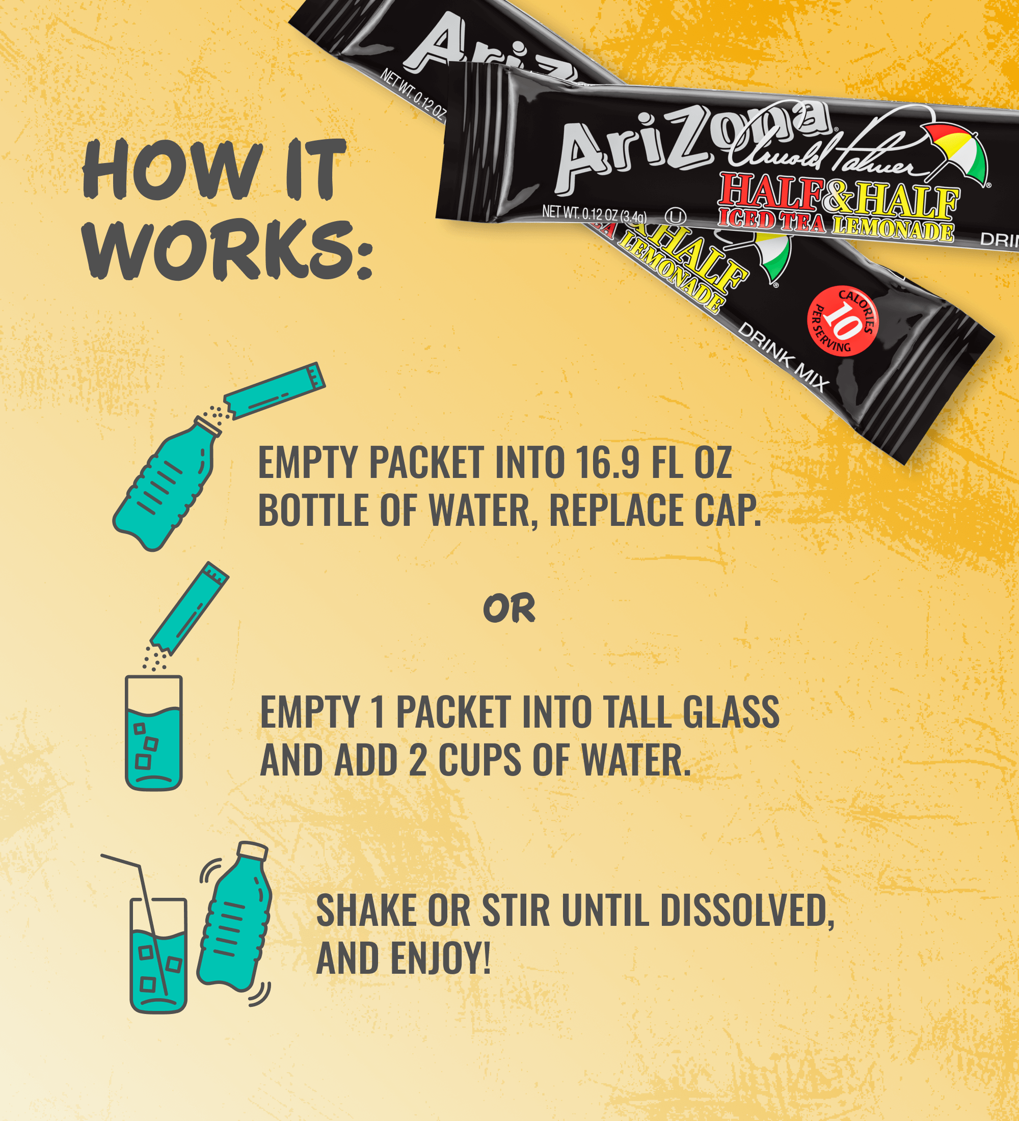 Arnold Palmer .07 oz Drink Mix Infographic