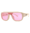 Ivory Sunglasses with Pink Lens Side View