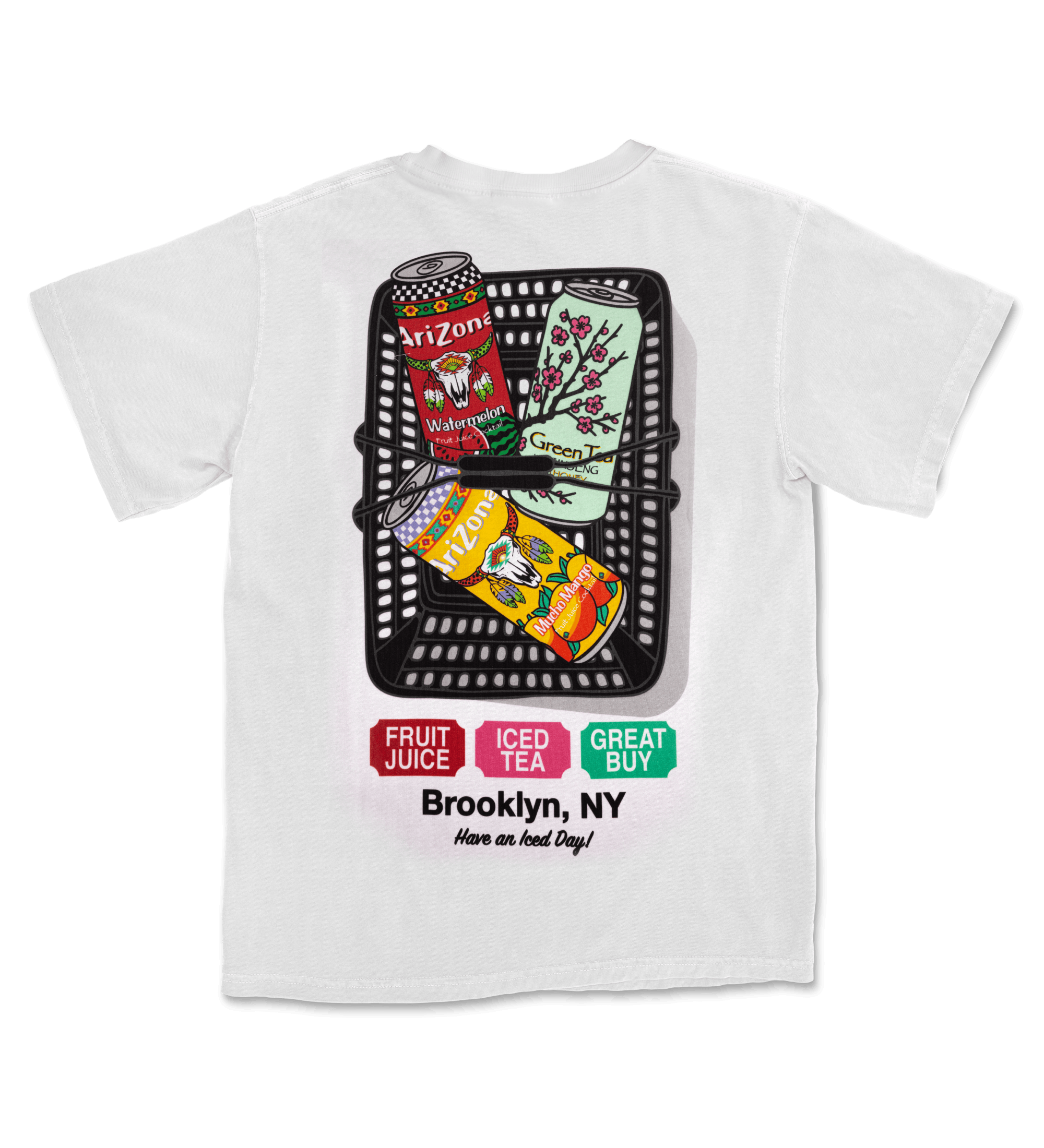 White Big Cans in Bin Cotton T-Shirt