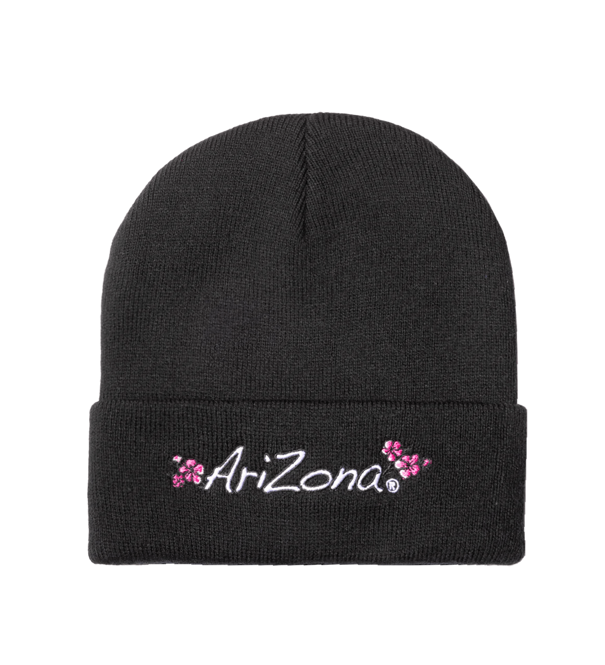 Black Blossom Beanie Front Product Image