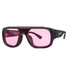 Black Sunglasses with Pink Lens Side View