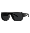 Black Sunglasses with Black Lens Side View
