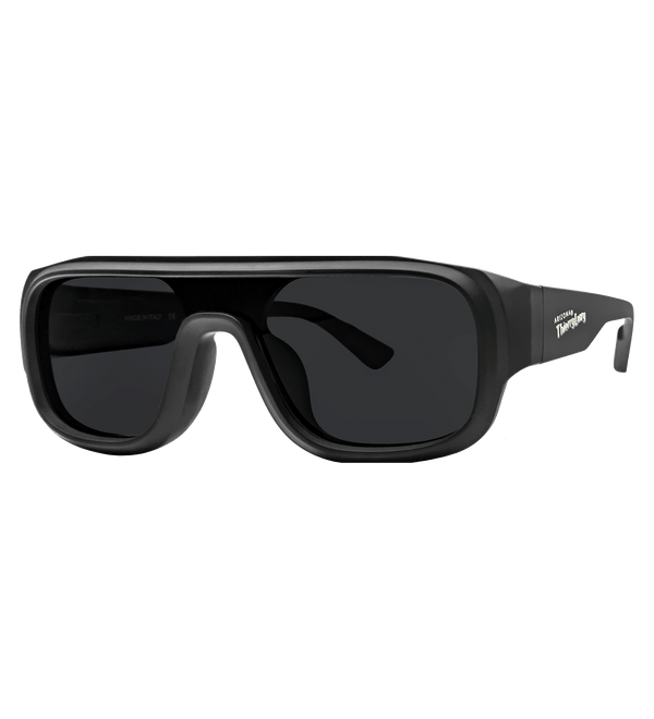 Black Sunglasses with Black Lens Side View