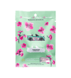 A mint green collectible sticker card featuring pink cherry blossom illustrations and a teal sports car with 'ArtZone' branding. The card includes text reading 'CHASE EDITION LIMITED STICKER' and a 'peppers' logo at the bottom, photographed against a solid black background.