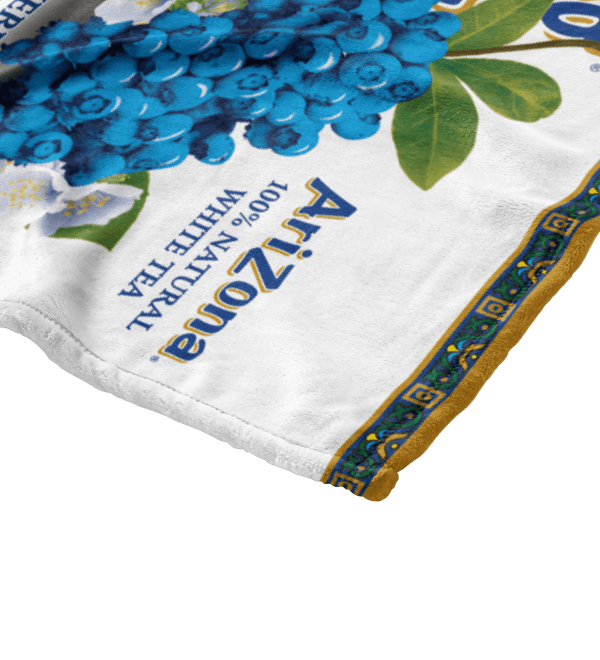 Blueberry White Throw Blanket Close Up