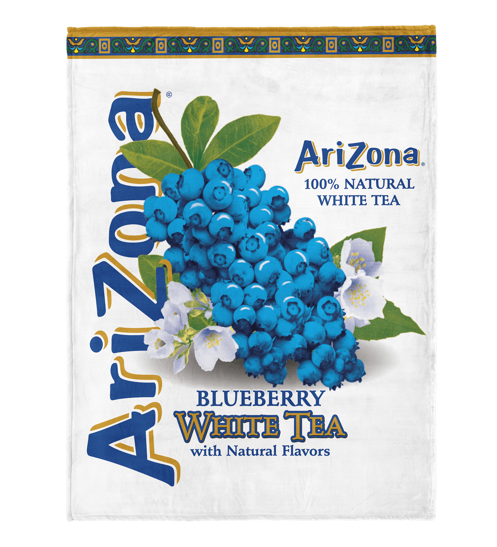 Blueberry White Throw Blanket Full Image