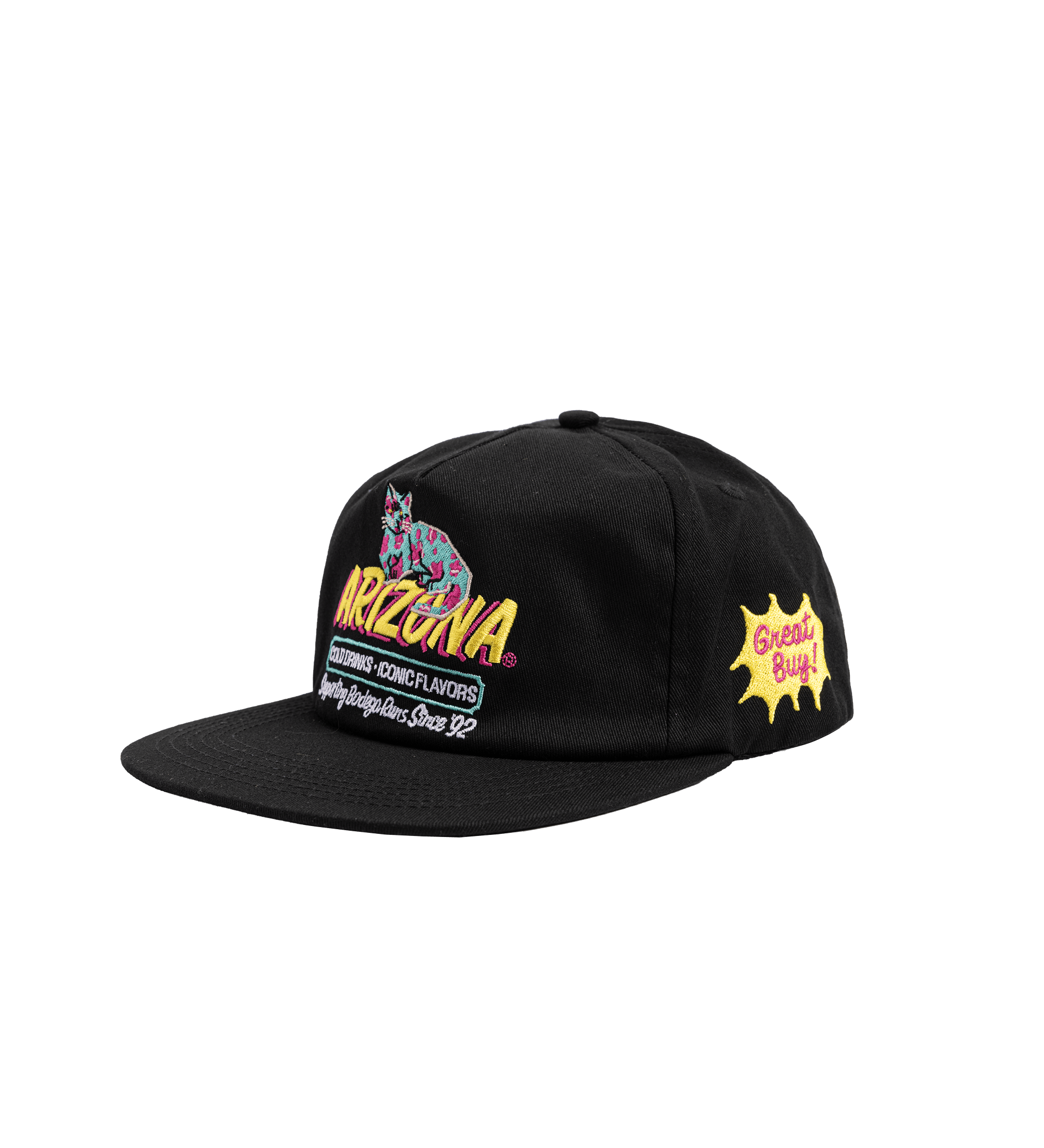 Black Bodega Cat Snapback Hat