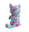 AZ Plush toy with pink floral pattern on a transparent background