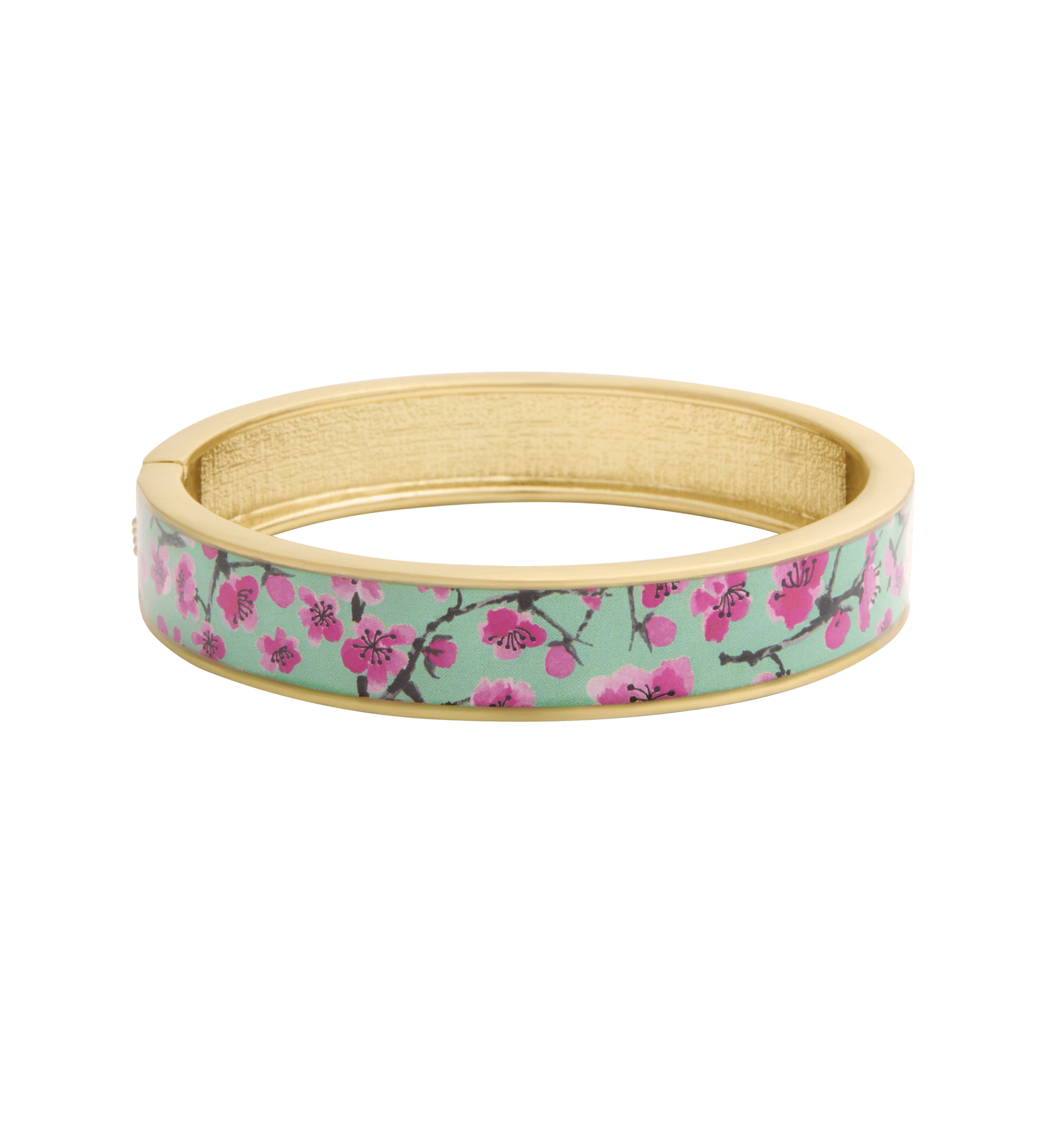 Goldtone & Resin Cherry Blossom Bangle – DrinkAriZona Goldtone & Resin Cherry Blossom Bangle – DrinkAriZona
