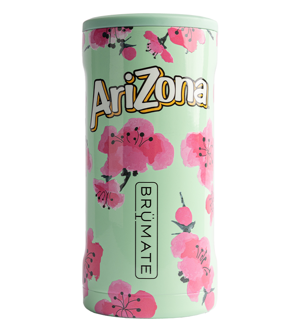 Teal & Pink Cherry Blossom Stainless Steel Can Sleeve