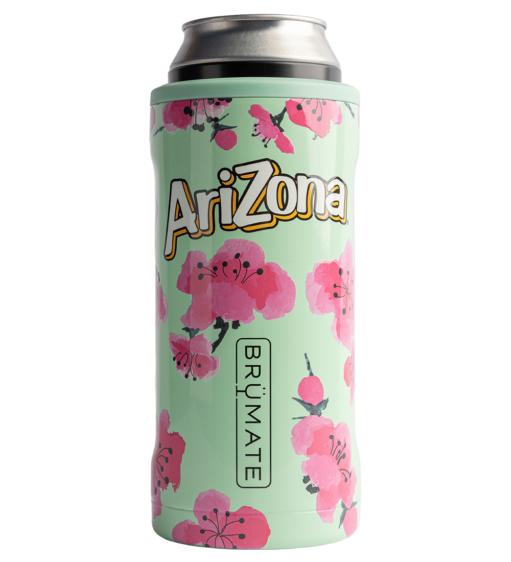 Teal & Pink Cherry Blossom Stainless Steel Can Sleeve