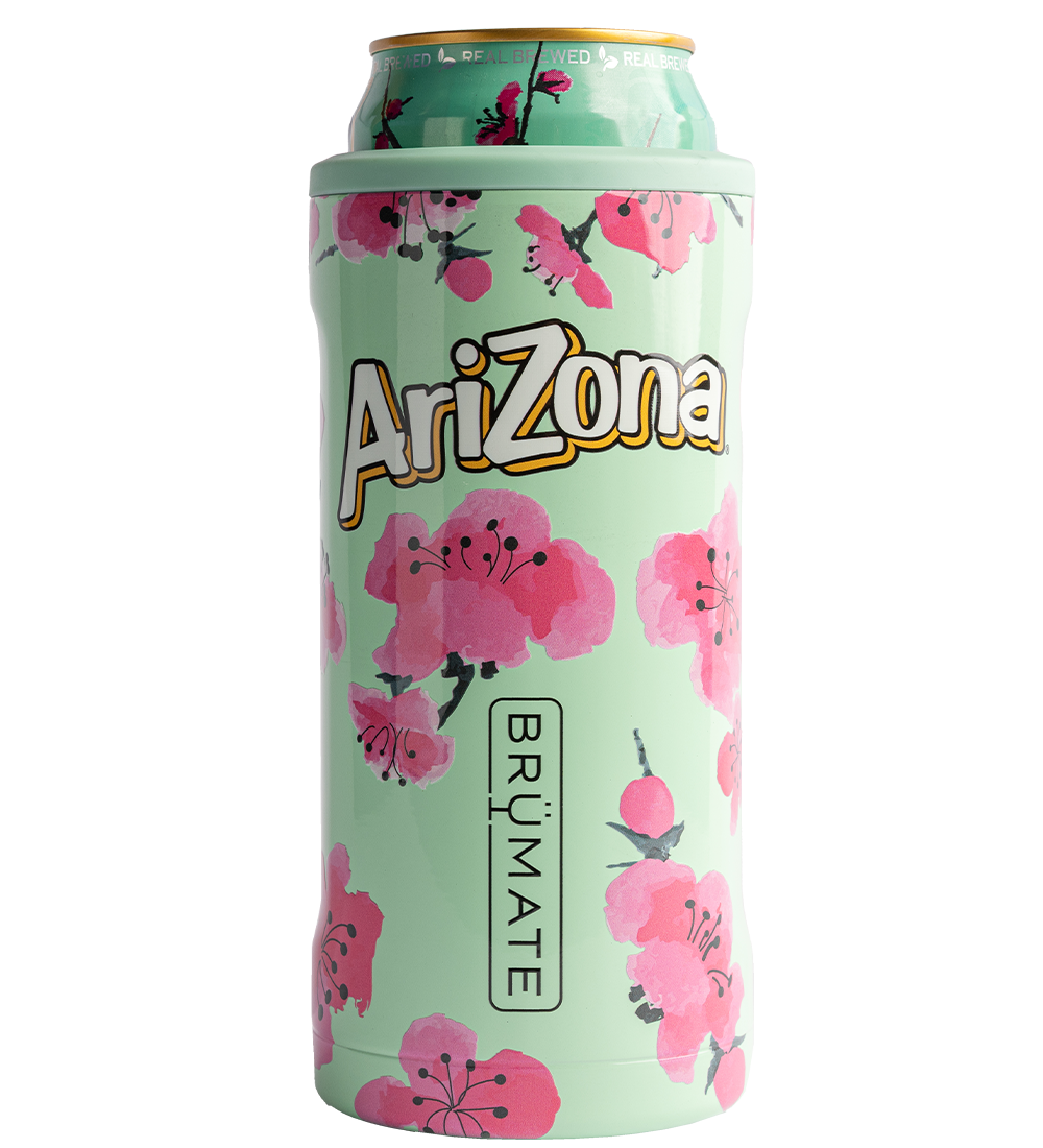 Teal & Pink Cherry Blossom Stainless Steel Can Sleeve